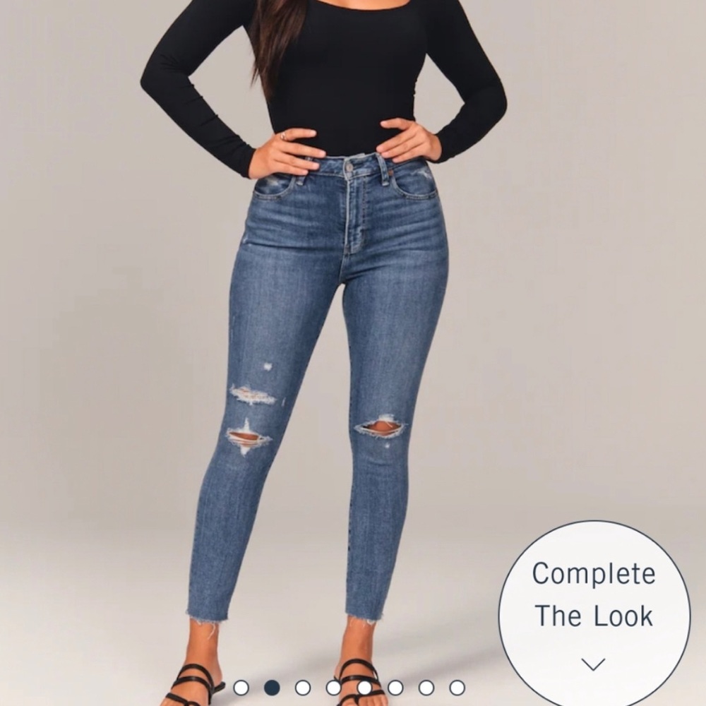 A&F High Rise Super Skinny Ankle